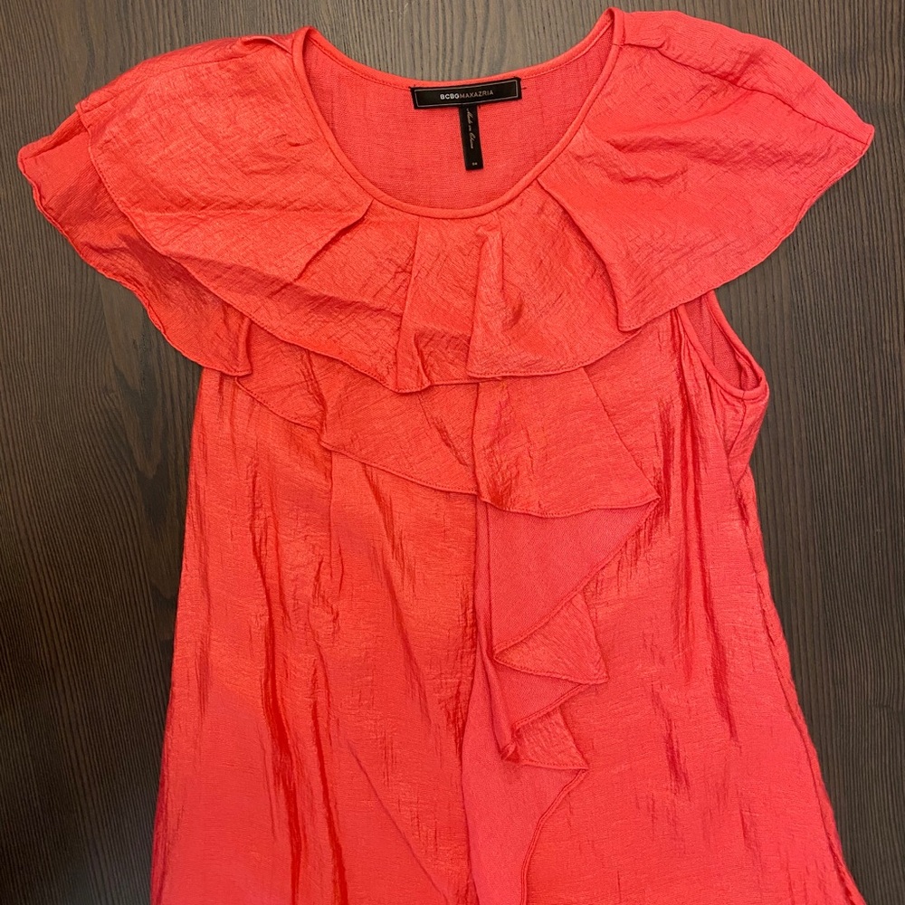 BCBG coral sleeveless shift dress